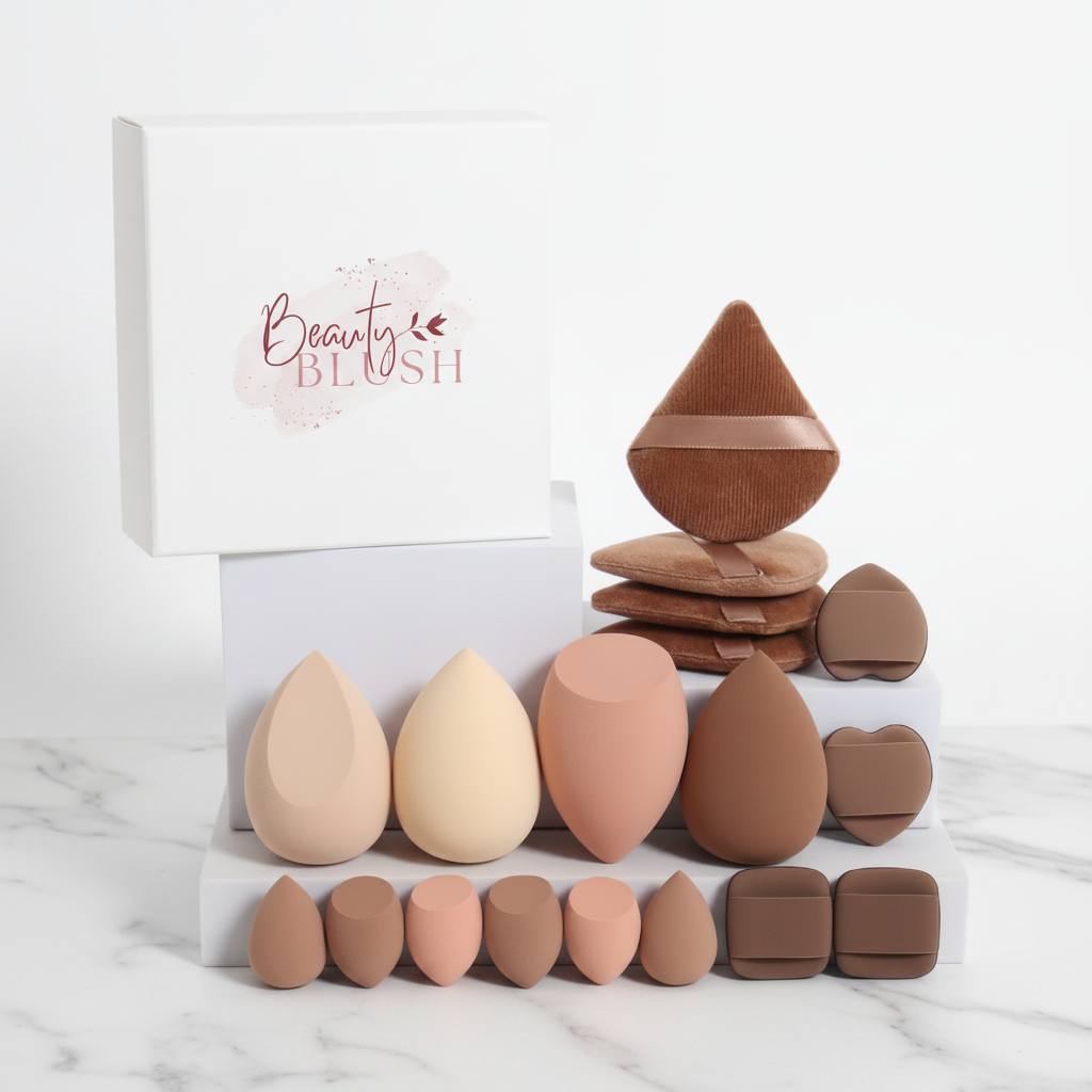 Brown Makeup Sponge Set