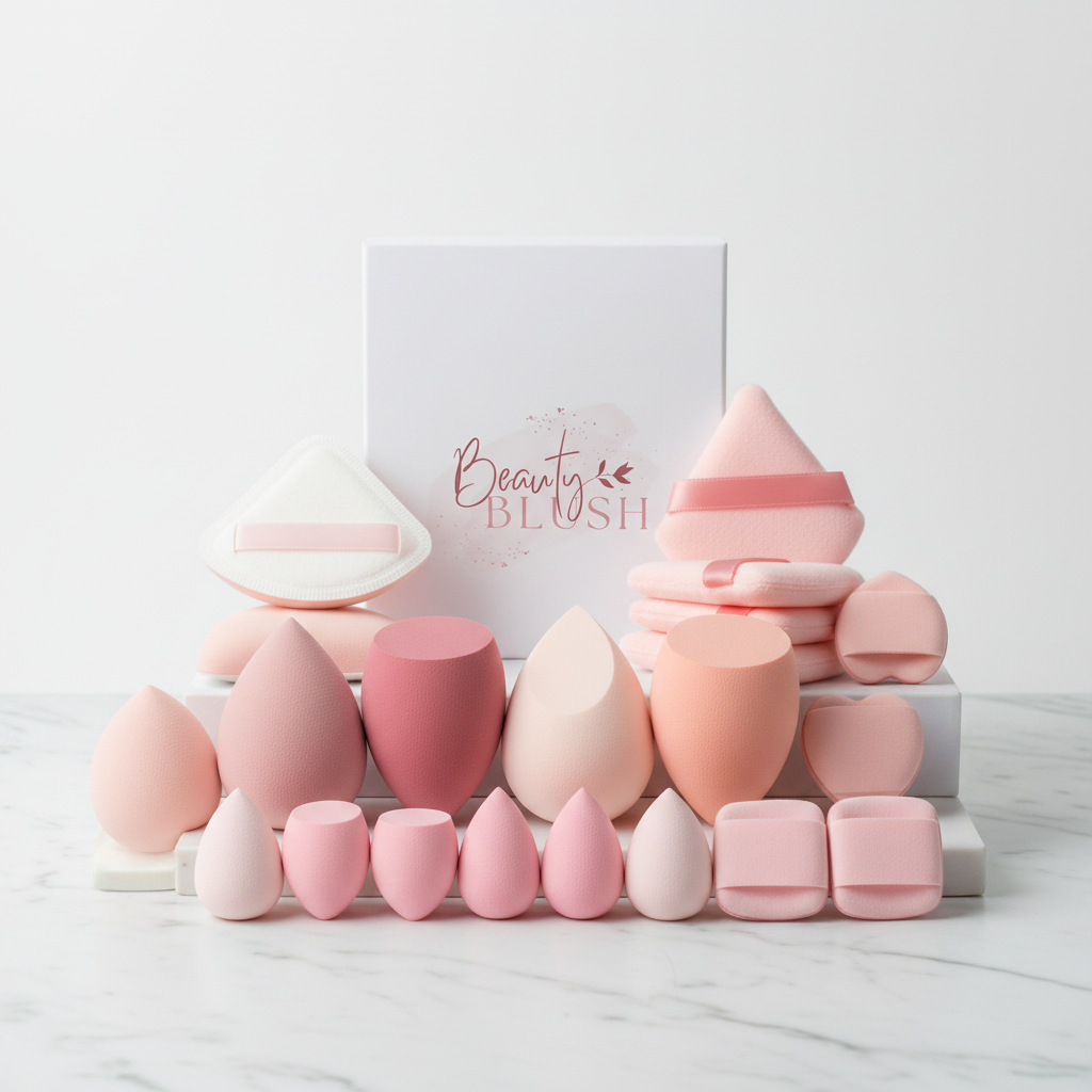 Pink Makeup Sponge Set